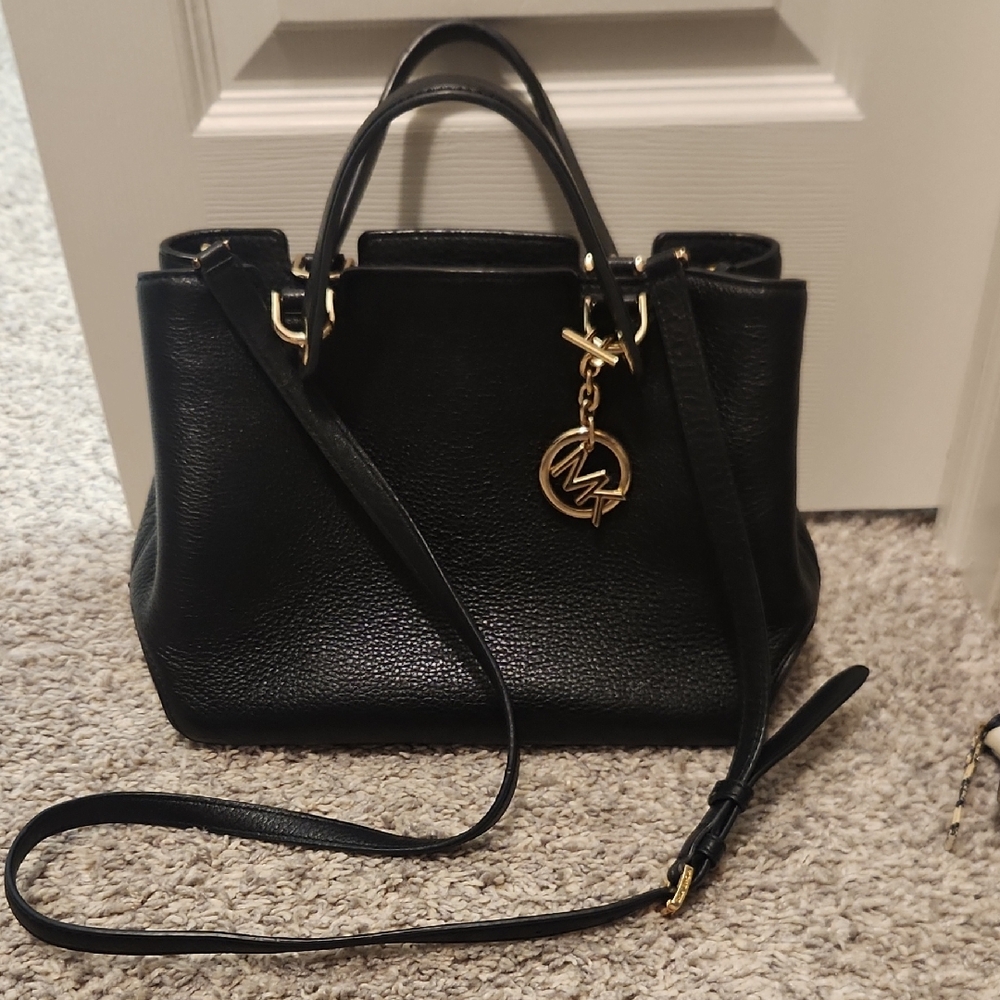 Black Michael Kors Leather Handbag